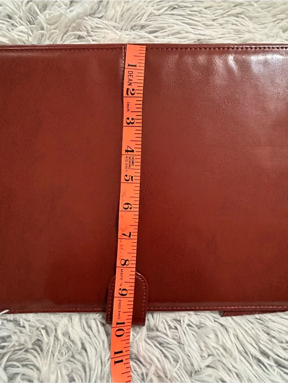 Leather Tablet Folio in Rust Brown